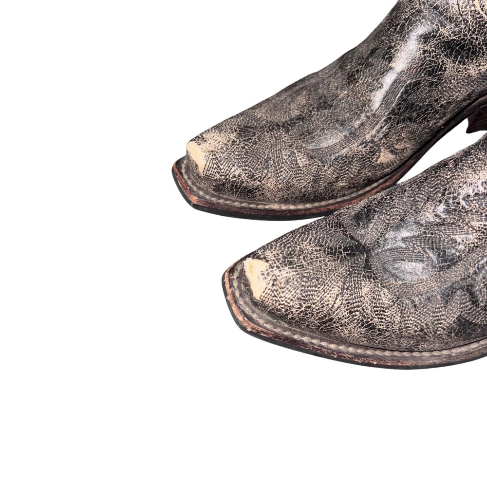 1883 by Lucchese Distressed Crackle Leather Western Cowboy Boots 6.5 B - Picture 7 of 9